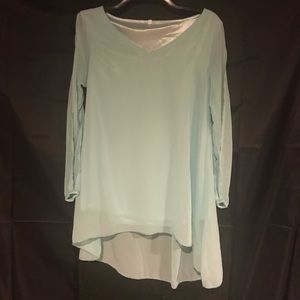 Sheer Blouse with open long sleeves